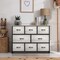 Sorbus Dresser with 8 Drawers - Chest Organizer Unit with Steel Frame Wood Top & Handle Easy Pull Fabric Bins for Clothes - Wide Storage Furniture for Bedroom, Hallway, Living Room, Nursery & Closet